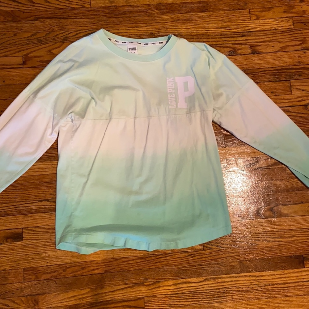Victoria secret pink mint ombré spirit jersey